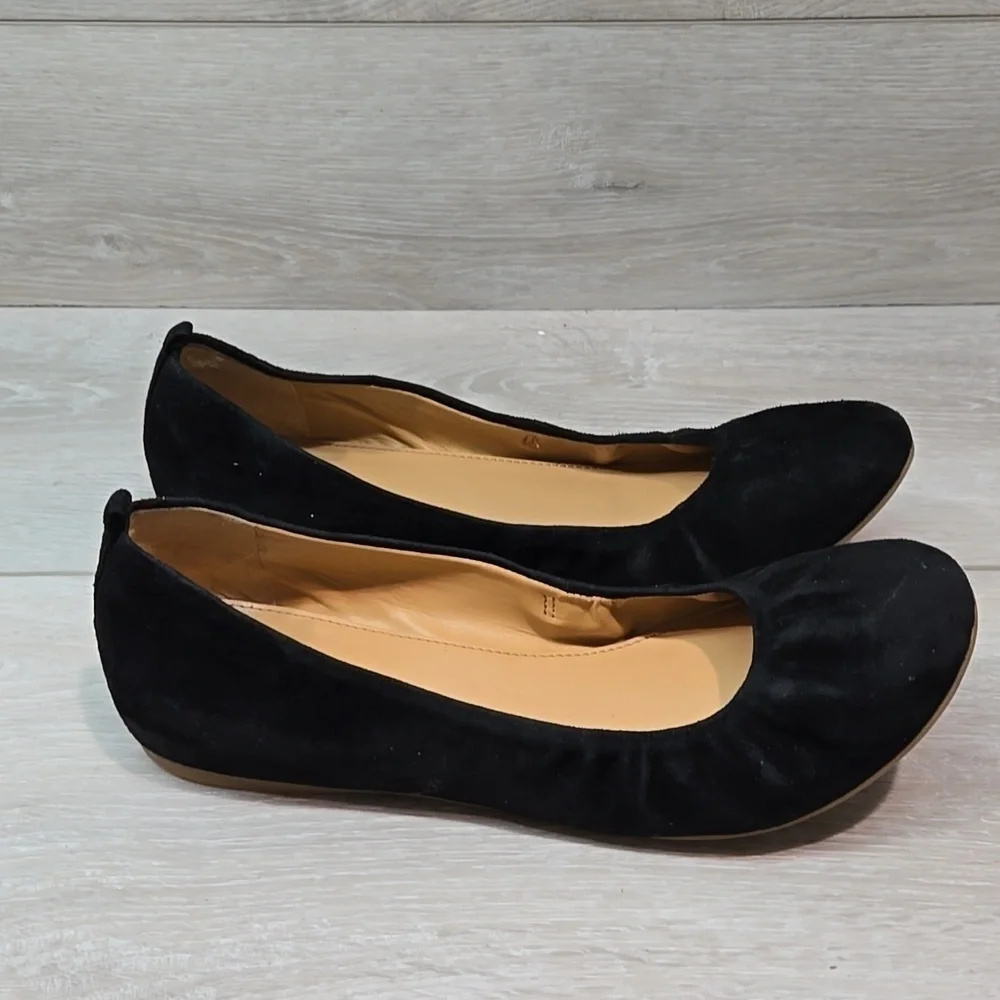 J.Crew Women Leather Loafer Hidden Wedge Mary Jane Clog shoes sz 9